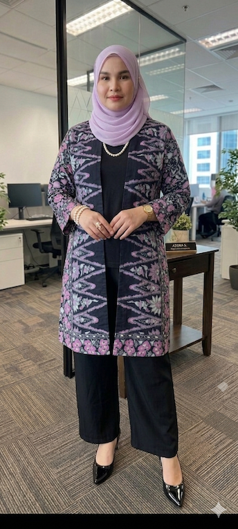Long Batik Cardigan Blouse