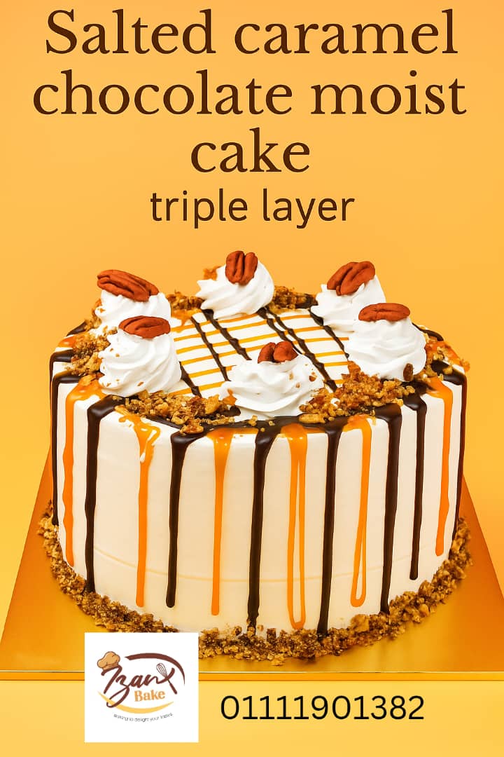 Salted Caremal Choc Moist Cake